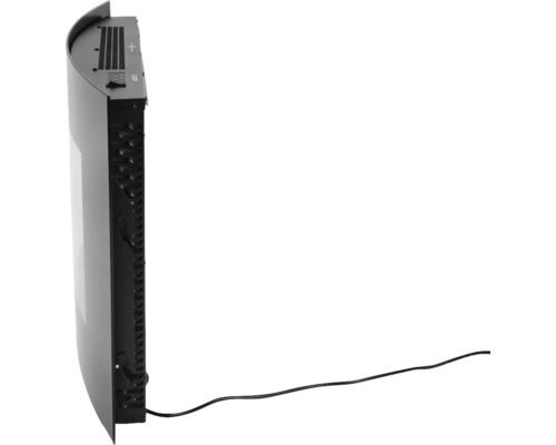 Cheminée sur pied avec panneau de commande et câble d''alimentation