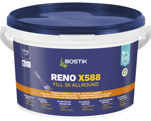 Mortier de réparation Bostik Reno X588 Fill 2K Allround dans un seau