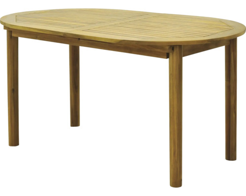 Ovaler Gartentisch aus Holz