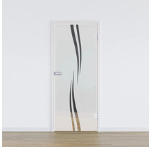 Porte intérieure en verre avec motif