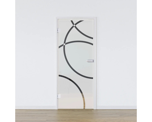 Porte vitrée Pertura Glera Loop 02 709 x 2085 x 8 mm gauche pour ferrure Studio Office Porte vitrée Pertura Glera Loop 02 709 x 2085 x 8 mm gauche pour ferrure Studio Office