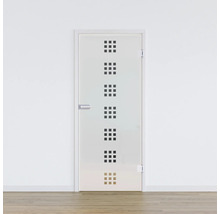 Porte intérieure avec insert en verre et motif carré