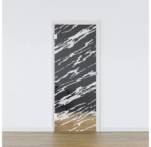 Porte intérieure avec verre et motif