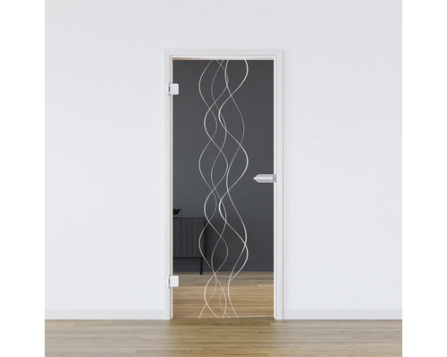 Porte vitrée Pertura Glera Curl 01 584 x 2097 x 8 mm gauche pour ferrure Studio Office Porte vitrée Pertura Glera Curl 01 584 x 2097 x 8 mm gauche pour ferrure Studio Office