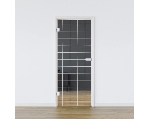 Porte vitrée Pertura Glera Mesh 01 834 x 2085 x 8 mm gauche pour ferrure Studio Office Porte vitrée Pertura Glera Mesh 01 834 x 2085 x 8 mm gauche pour ferrure Studio Office