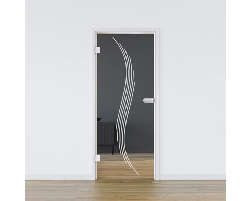Porte vitrée Pertura Glera Sweep 01 959 x 1960 x 8 mm gauche pour ferrure Studio Office Porte vitrée Pertura Glera Sweep 01 959 x 1960 x 8 mm gauche pour ferrure Studio Office