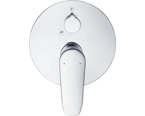 Aufputz-Thermostatbatterie mit runder Rosette für den Sanitärbereich