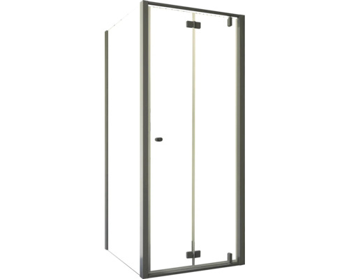 Douche d''angle avec portes en verre