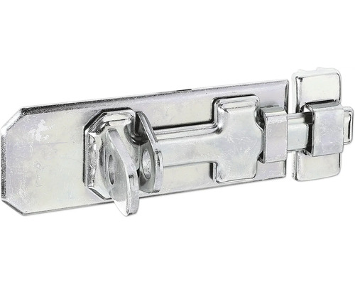 Verrou de porte porte cadenas de sécurité avec poignée plate et boucle 120 x 45 mm galvanisé, passivation couche épaisse-0