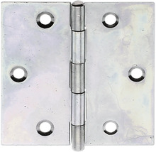 Charnière carrée avec tige en laiton rivetée 64 x 62 mm galvanisation sendzimir-thumb-0