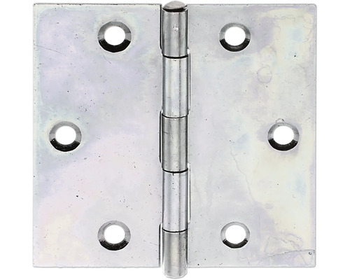 Charnière carrée avec tige en laiton rivetée 64 x 62 mm galvanisation sendzimir-0