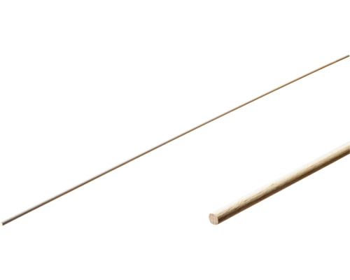 Barre cylindrique en hêtre lisse 6x1000 mm 100 pièces Tige ronde en bois