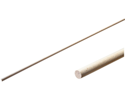 Barre cylindrique en hêtre lisse 12x1000 mm 100 pièces Baguette ronde en bois en détail