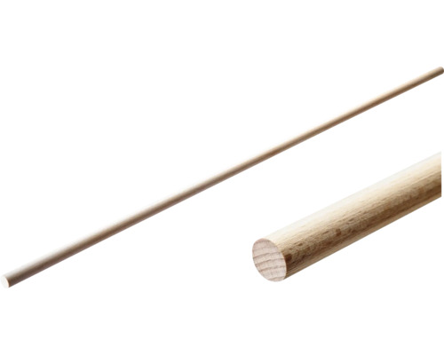 Barre cylindrique en hêtre lisse 16x1000 mm 50 pièces Baguette ronde en bois en détail