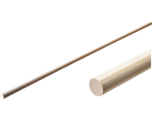 Barre cylindrique en hêtre lisse 20x1000 mm 50 pièces Bois rond en bois
