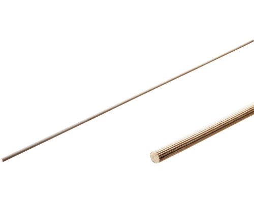 Barre cylindrique en hêtre strié 8x1000 mm 100 pièces Tige ronde en bois en bois non traité