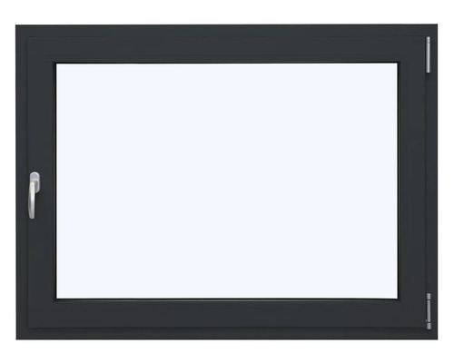 Fenêtre rectangulaire en plastique avec poignée et fonction oscillo-battante
