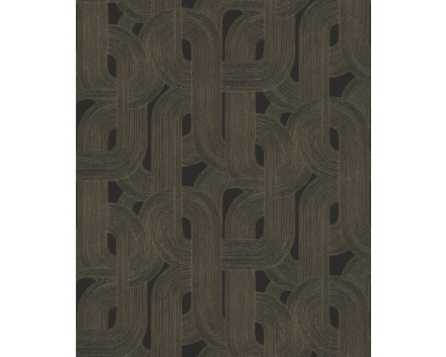 Vliestapete 868104 Symphony Abstrakt schwarz Tapete mit geometrischem Schleifendesign
