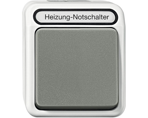 Merten MEG3449-8029 Heizungs-Notschalter Aus 2-polig mit Kontroll-Langfeldleuchte Aquastar lichtgrau Heizungs Notschalter