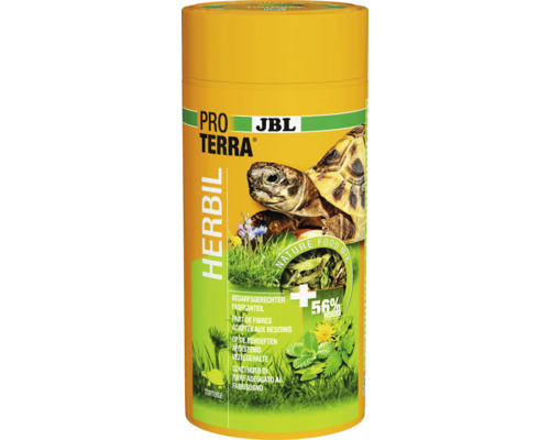 Nourriture pour tortues JBL PROTERRA HERBIL aliment principal végétal pour toutes les tortues terrestres 1000 ml