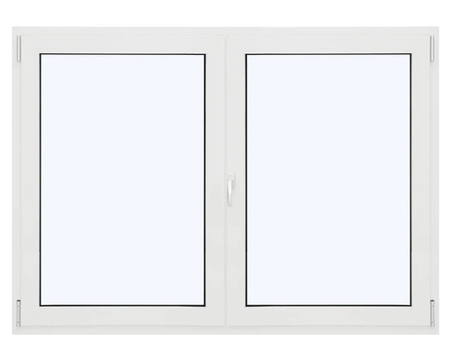 ARON Ternum Aluminiumfenster RAL 9016 verkehrsweiß 2 Flügelig (Dreh/Dreh-Kipp) mit beweglichem Pfosten (Stulp) 1100x1600 mm DIN Rechts