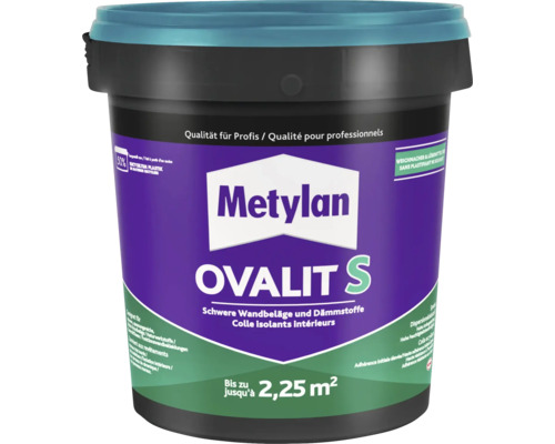 Colle pour revêtement mural Metylan Ovalit S 900 g Metylan Ovalit S Colle pour revêtements muraux lourds et matériaux isolants