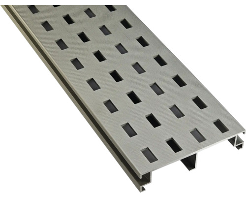 Profilé de ventilation et de drainage 21x100x1900 mm Dalle de balcon en plastique avec ouvertures rectangulaires