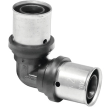 Pressfitting Winkelstück aus Metall für Sanitär- und Heizungsinstallationen