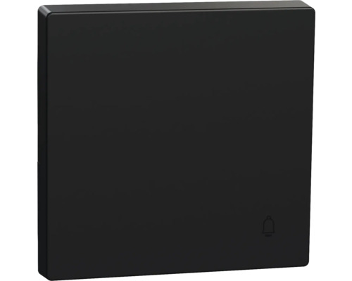 Interrupteur à bascule avec symbole sonnette Merten MEG3305-0403 M-Pure noir/mat Bouton de sonnette noir pour l''extérieur