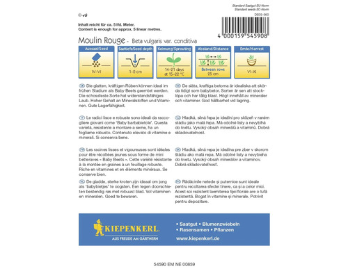Emballage de graines de betteraves Moulin Rouge