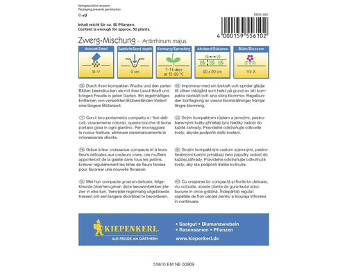 Zwerg-Mischung Antirrhinum majus Sachet de graines