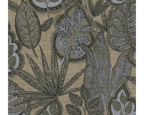 Papier peint intissé 39346-5 Famous Garden feuilles beige Papier peint à motif de plantes