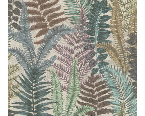 Papier peint intissé 39347-1 Famous Garden fougère beige Papier peint motif fougère