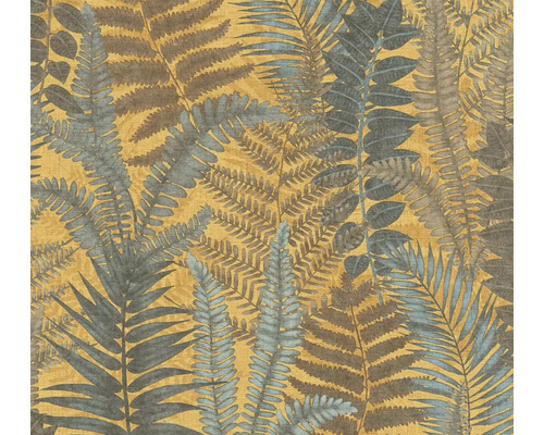 Papier peint intissé 39347-2 Famous Garden fougère jaune Papier peint à motif de fougère