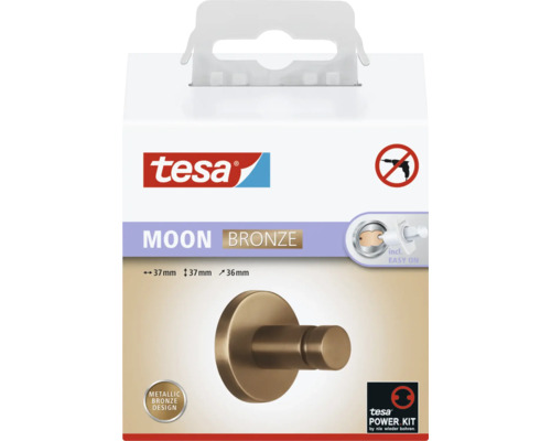 Patère Tesa Moon bronze dans sa boîte d''emballage