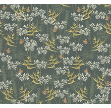 Tapete mit Blumen und Schmetterlingen