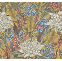 Vliestapete 39428-4 Drawn into Nature Blumenmix gelb grün blau