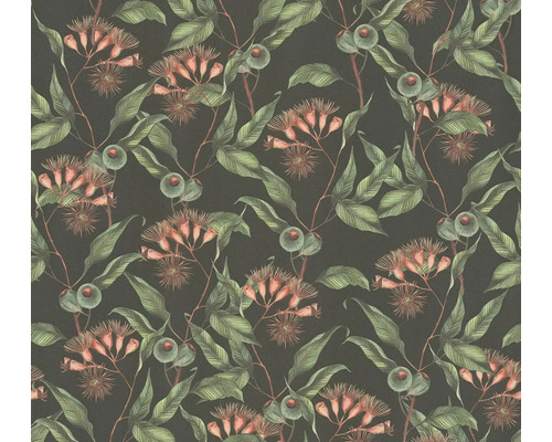 Papier peint intissé 39430-1 Drawn into Nature feuilles noir vert rouge Papier peint intissé 39430-1 Drawn into Nature feuilles noir vert rouge