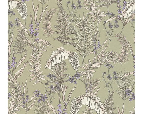 Vliestapete 39434-3 Drawn into Nature Pflanzen violett Tapete mit Pflanzenmuster