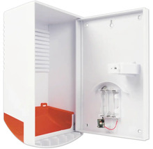 Geöffneter Sicherungskasten mit Batteriefach