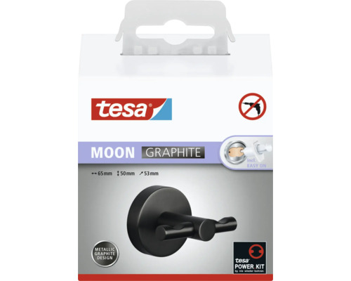 Emballage pour crochet à vêtements Tesa Moon Graphite