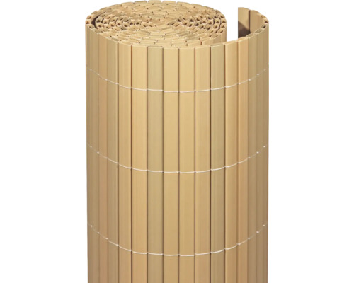 Sichtschutzmatte videx Rügen PVC 300 x 90 cm teak Aufgerollter Sichtschutzzaun aus Kunststoff