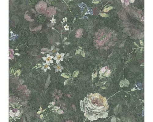 Papier peint intissé 38636-2 Natural Living fleurs grimpantes vert Papier peint à motif floral