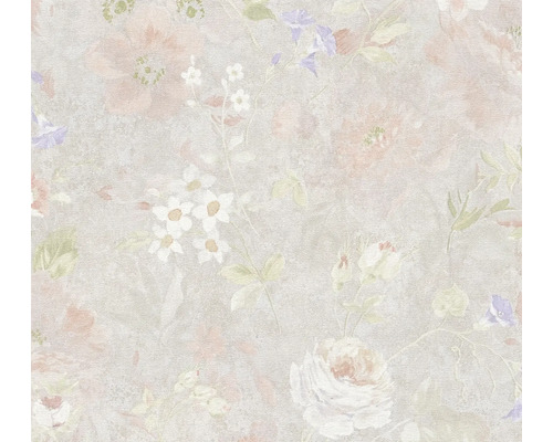 Papier peint intissé 38636-4 Natural Living fleurs grimpantes gris Papier peint à motif floral