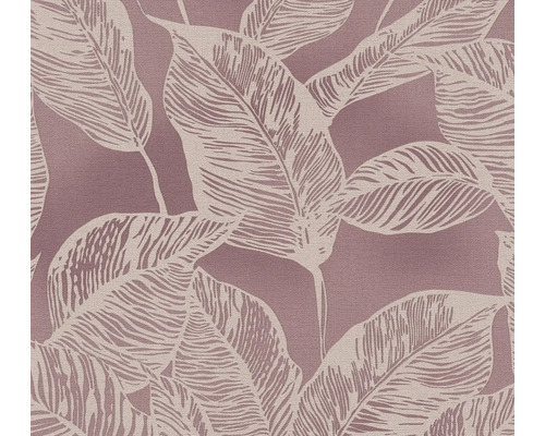 Papier peint intissé 38663-4 Natural Living feuilles rose vif Papier peint à motif de feuilles
