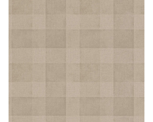 Papier peint intissé 38664-1 Natural Living damier beige Papier peint à motif à carreaux