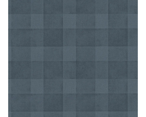 Papier peint intissé 38664-2 Natural Living damier bleu Papier peint à carreaux