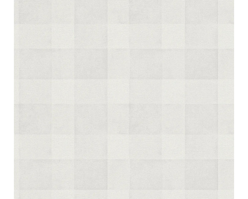 Papier peint intissé 38664-4 Natural Living damier gris Papier peint avec un motif à carreaux discret