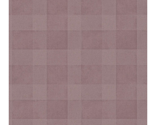Papier peint intissé 38664-5 Natural Living damier violet Papier peint à motif damier