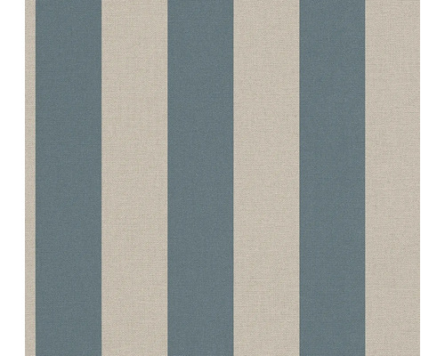 Vliestapete 38665-1 Natural Living Blockstreifen blau Tapete mit Streifenmuster